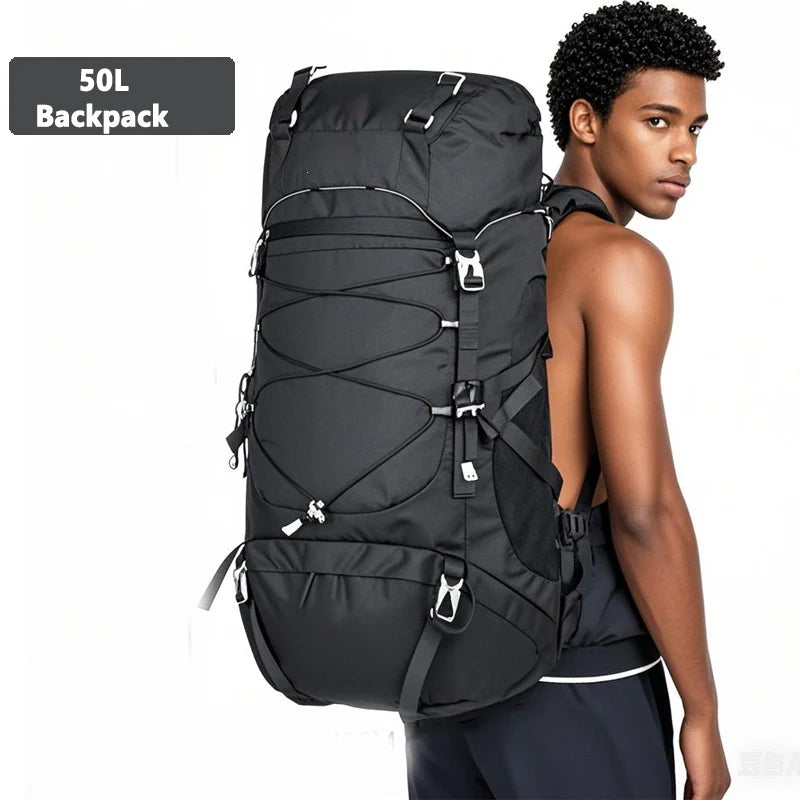 Men's 50L Waterproof Backpack for Trekking & Camping