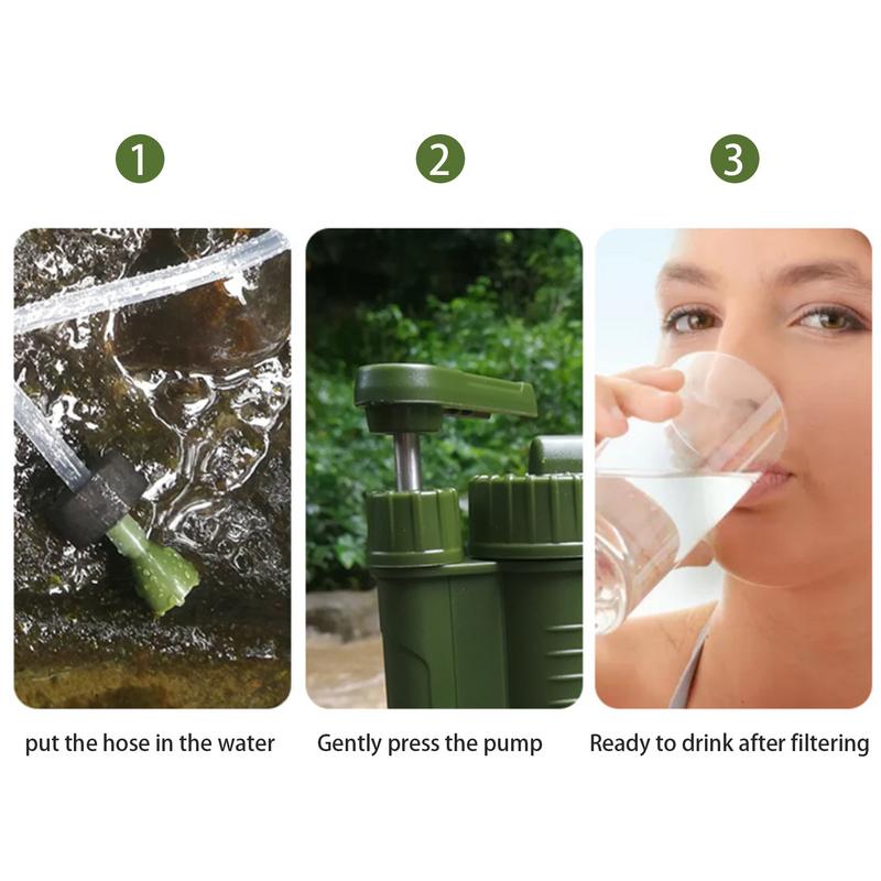 Portable Water Filter - Emergency Hiking & Camping Gear