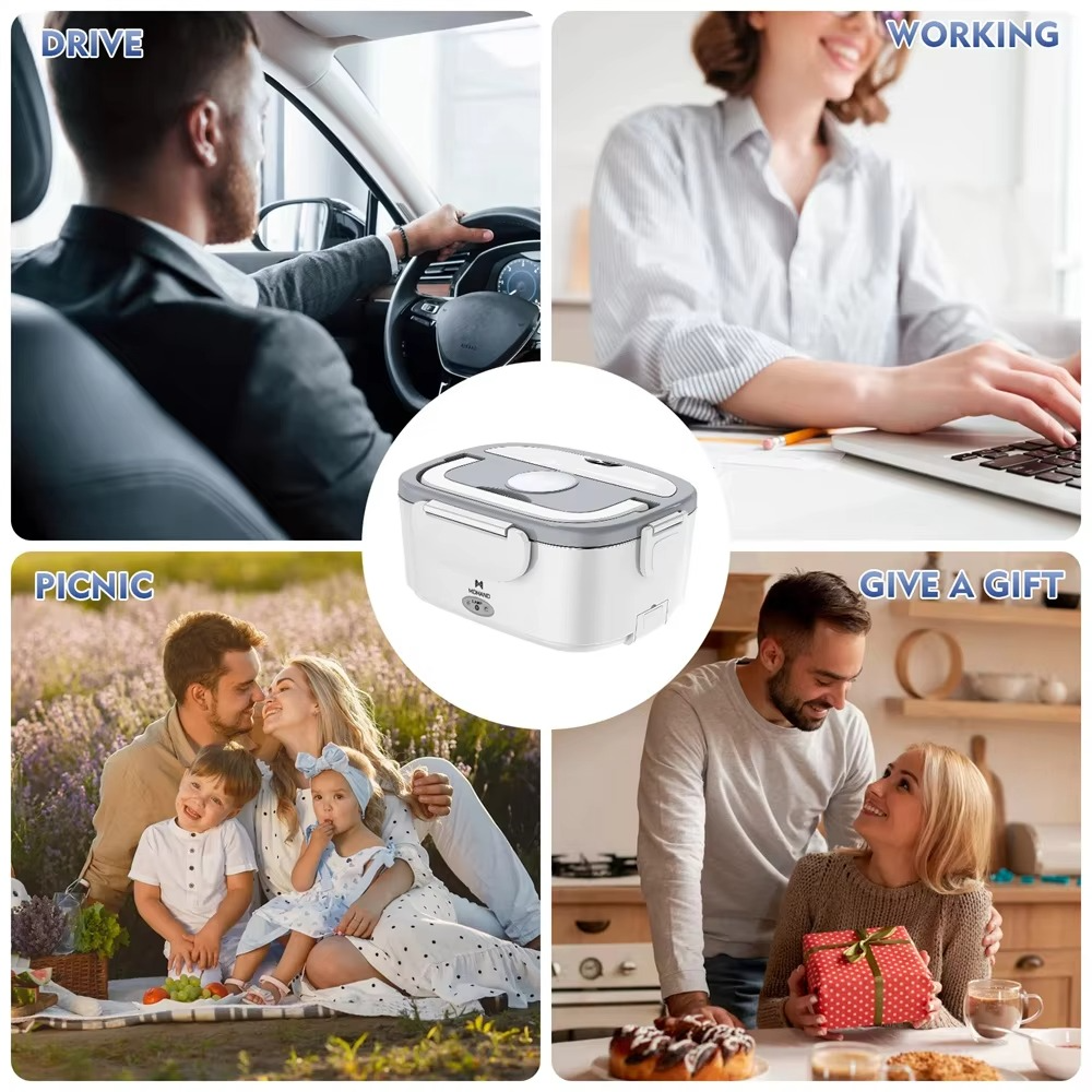 65W Electric Lunch Box Food Warmer 1.5L Leakproof Portable