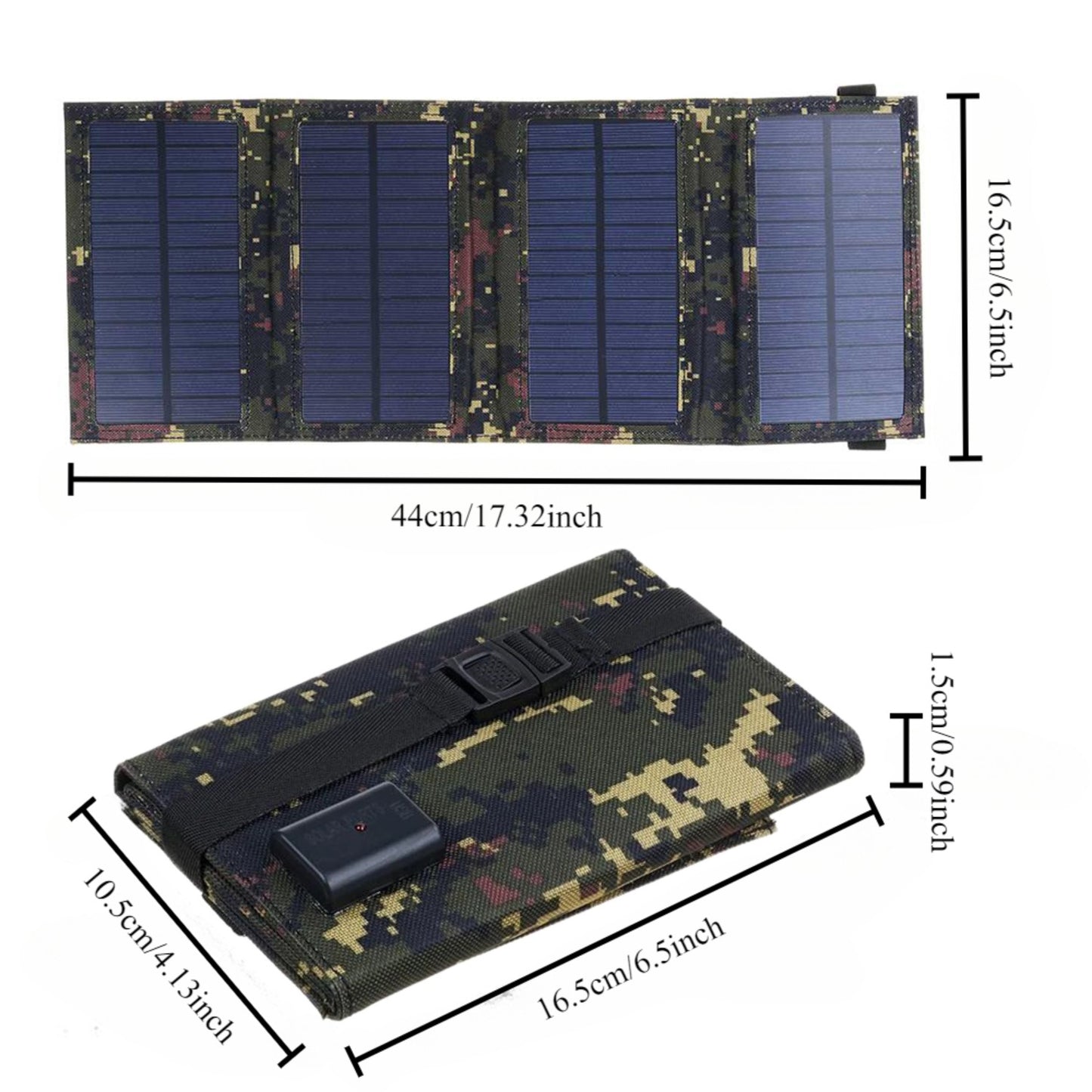 Portable 80W Solar Panel - Foldable USB Charger for Camping