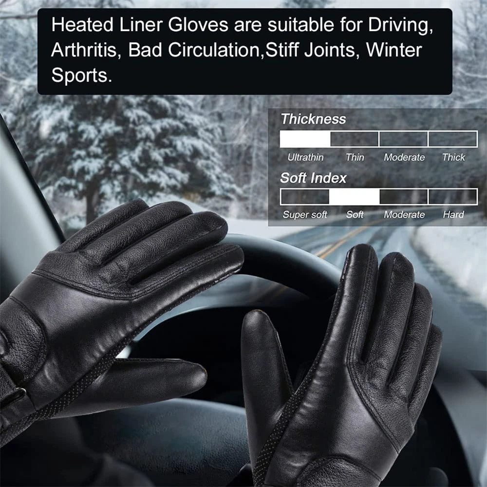 USB Heated Winter Gloves for Skiing Cycling & Outdoor Cold Weather