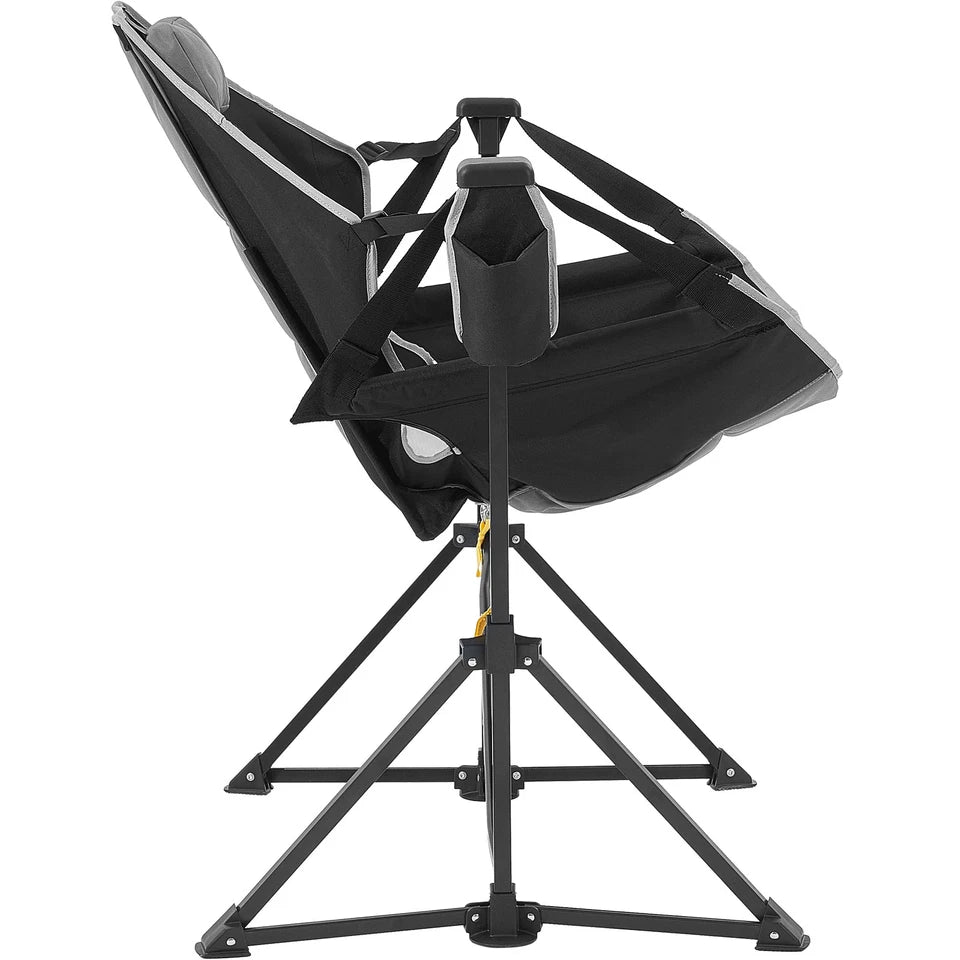 Folding Hammock Camping Chair 300 lb Capacity with Headrest & Cup Holder