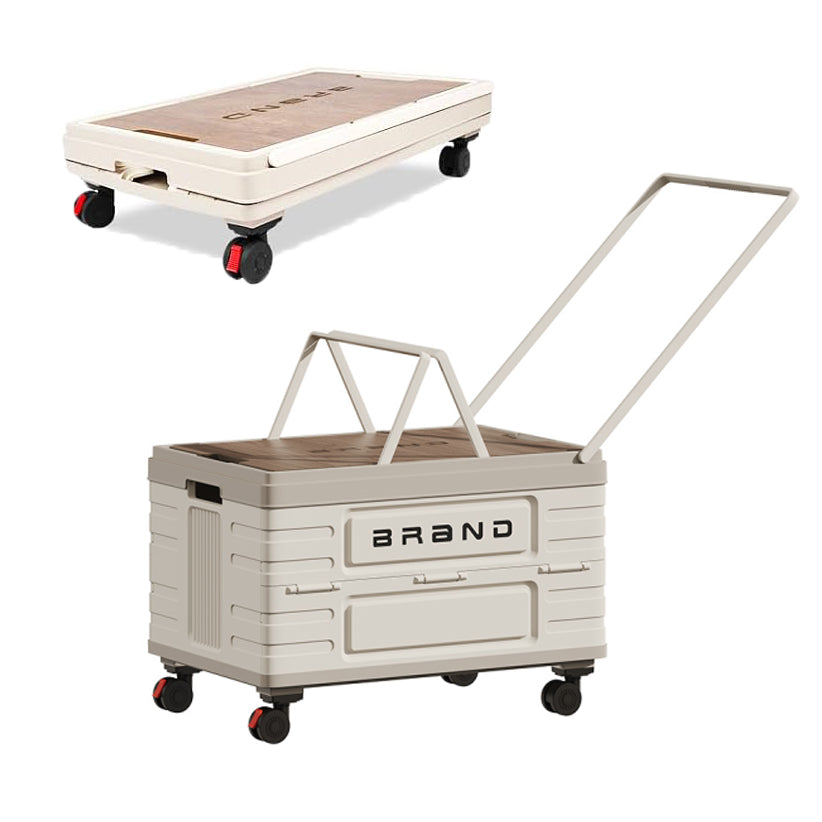 Foldable 360° Storage Cart - Heavy-Duty Mobile Organizer