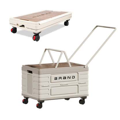 Foldable 360° Storage Cart - Heavy-Duty Mobile Organizer