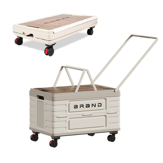 Foldable 360° Storage Cart - Heavy-Duty Mobile Organizer