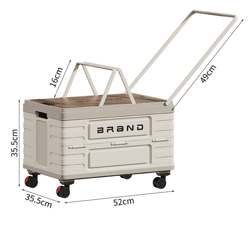 Foldable 360° Storage Cart - Heavy-Duty Mobile Organizer