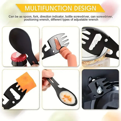 Camping Fork Spoon: Lightweight Multi-Tool with Opener