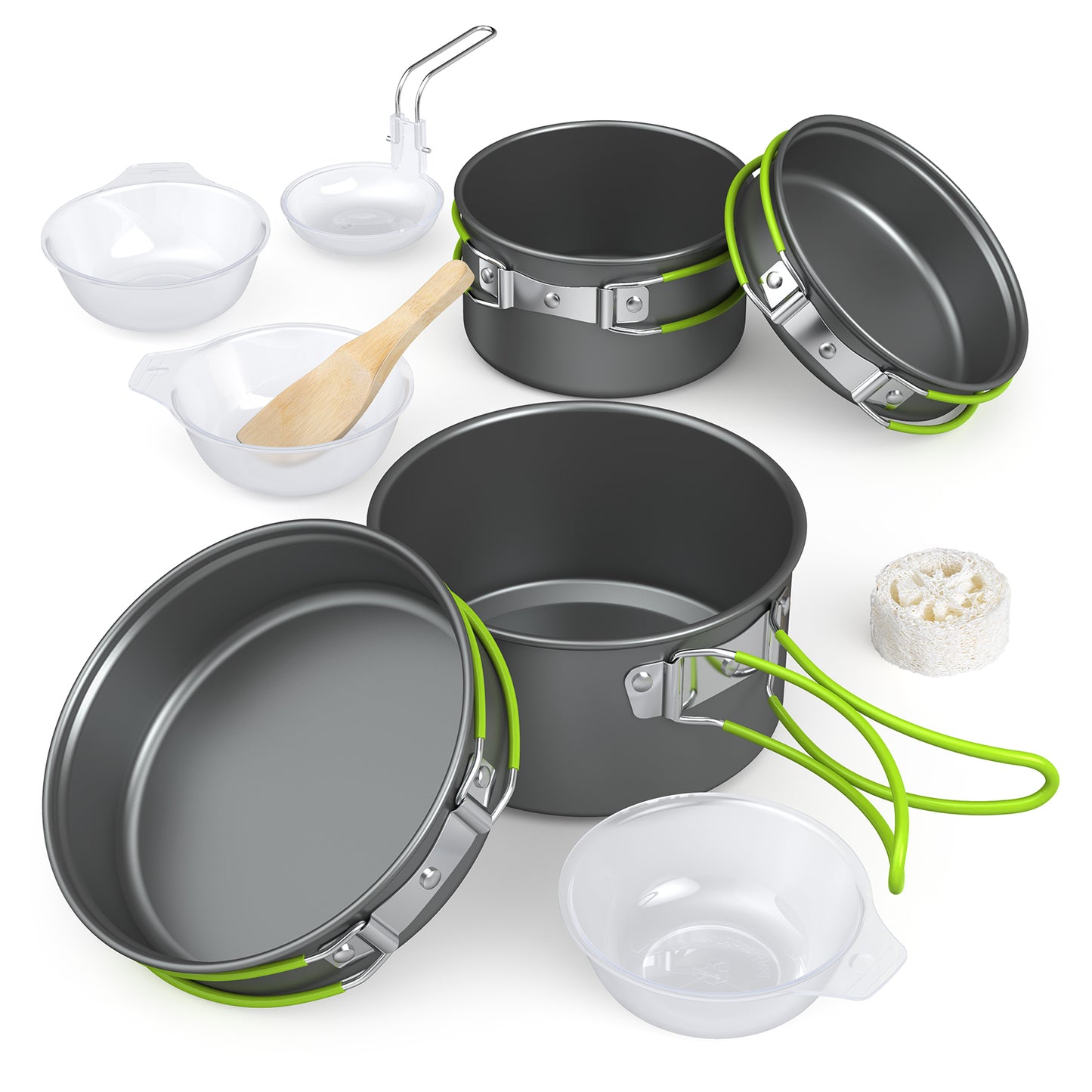 Outdoor Cooking Set: Non-Stick Pots, Pans & Teapot for Camping