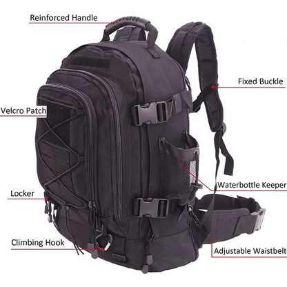 60L Tactical Backpack for Survival Waterproof Military Bug Out Bag