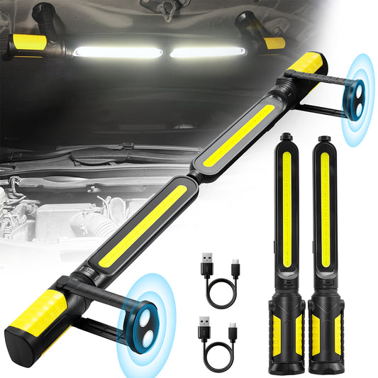 Rechargeable 2400LM Dual Magnetic Work Lights for Car Repair