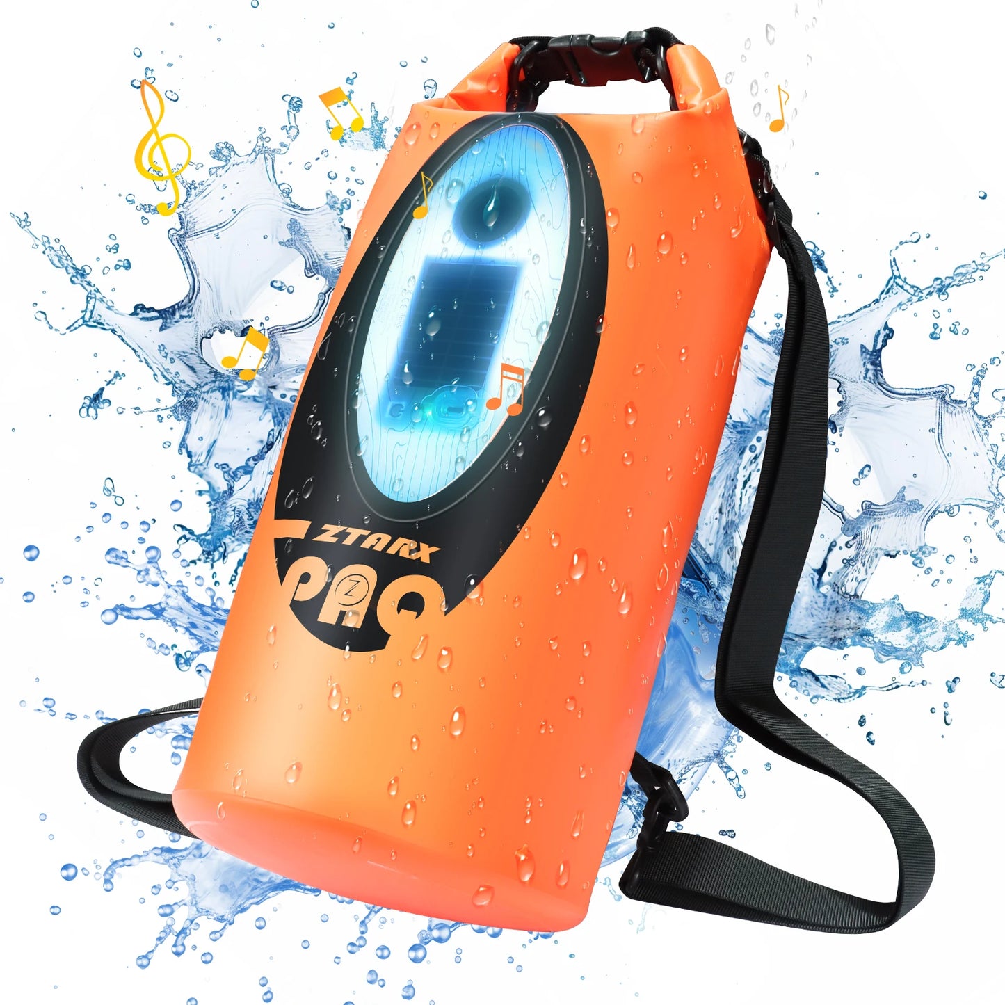 Waterproof Hiking Backpack: Solar Power & Bluetooth Speaker