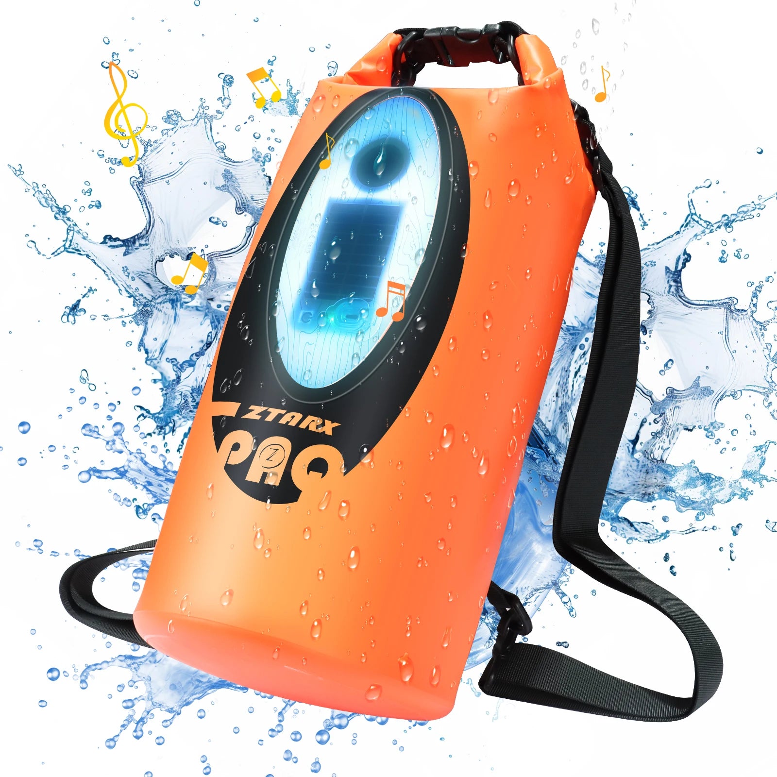 Waterproof Hiking Backpack: Solar Power & Bluetooth Speaker