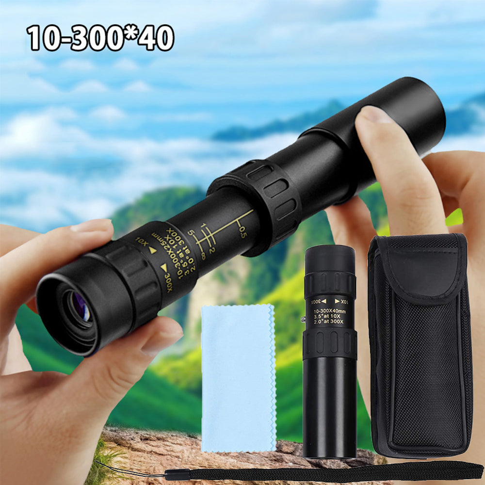 Zoom HD 10-300X Monocular Telescope for Outdoor Adventures