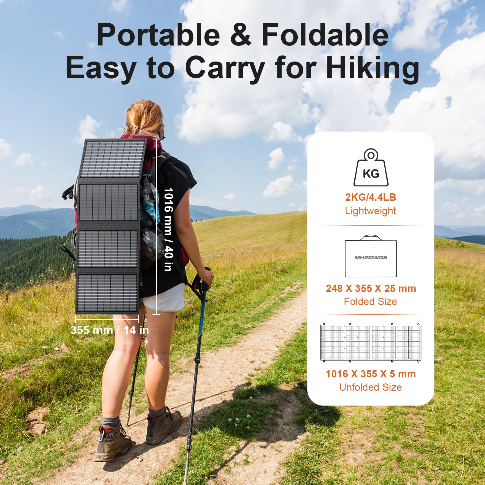 Foldable Solar Charger 45W/60W - USB-C Powerbank Ready