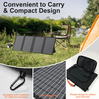 Foldable Solar Charger 45W/60W - USB-C Powerbank Ready