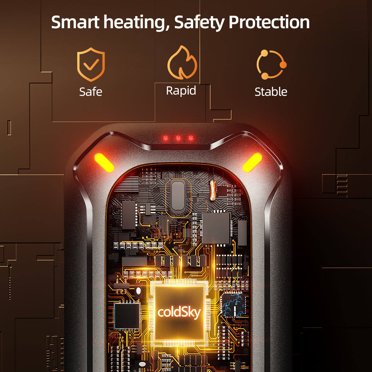 Rechargeable Hand Warmers 2-Pack: Magnetic & Double-Sided Heat