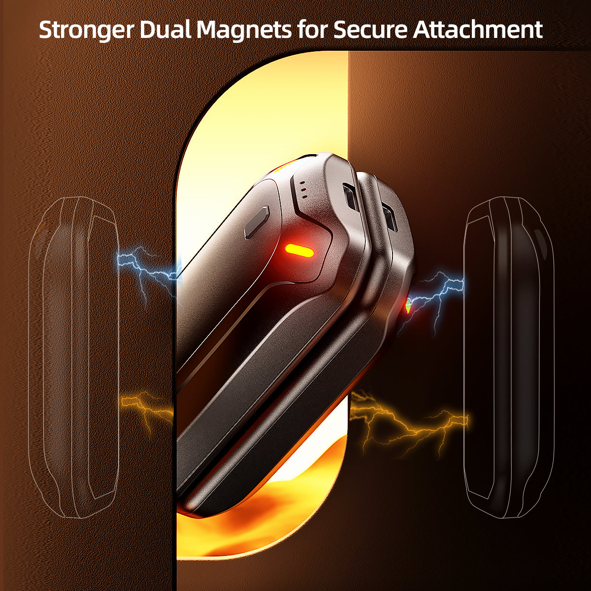 Rechargeable Hand Warmers 2-Pack: Magnetic & Double-Sided Heat