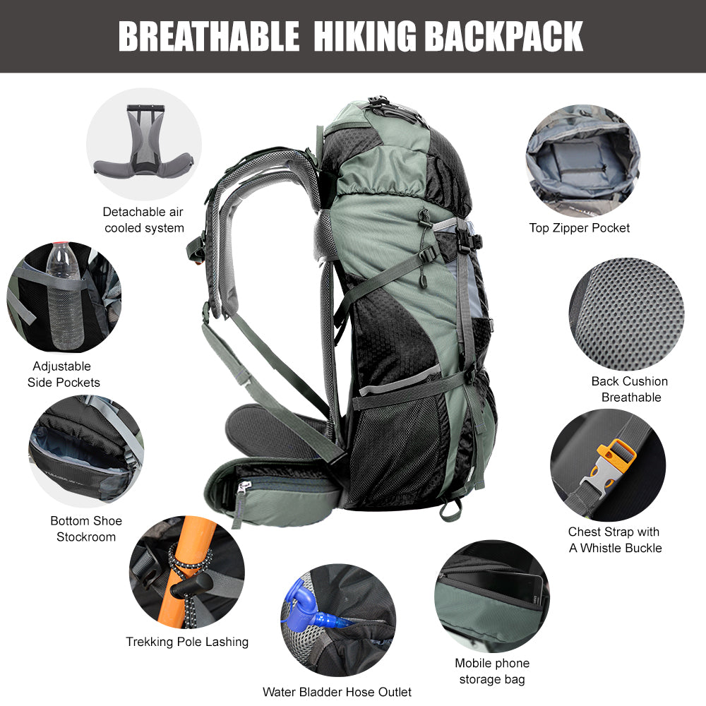 Explorer 60L Internal Frame Backpack - WESTTUNE Outdoor Gear