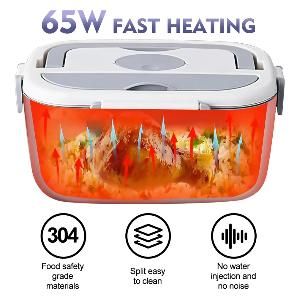 65W Electric Lunch Box Food Warmer 1.5L Leakproof Portable