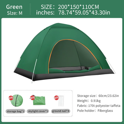Automatic Pop Up Tent: Waterproof UV Protection for 2-3