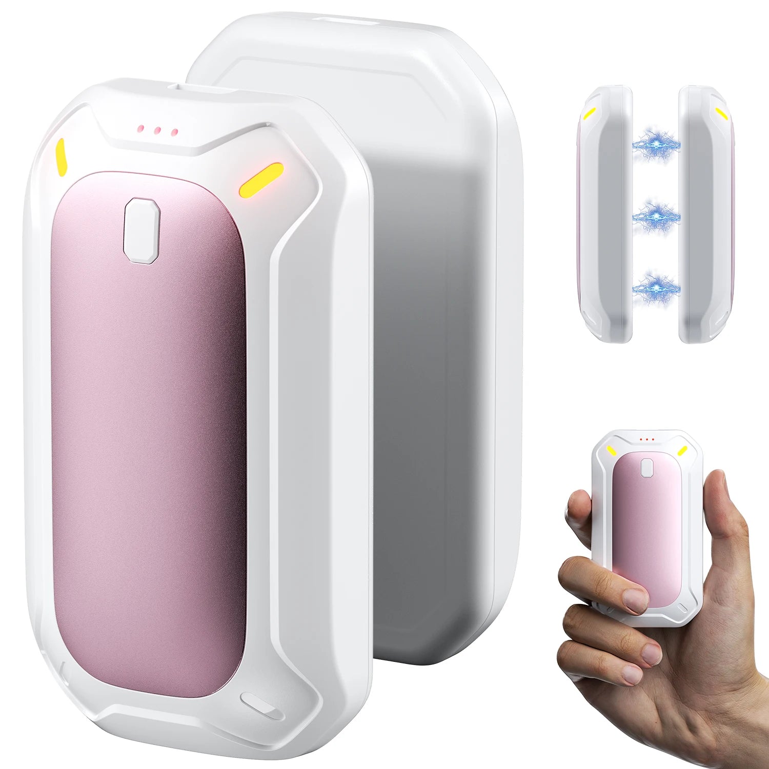 Rechargeable Hand Warmers 2-Pack: Magnetic & Double-Sided Heat