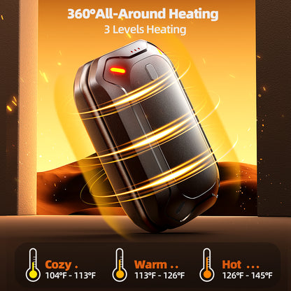 Rechargeable Hand Warmers 2-Pack: Magnetic & Double-Sided Heat