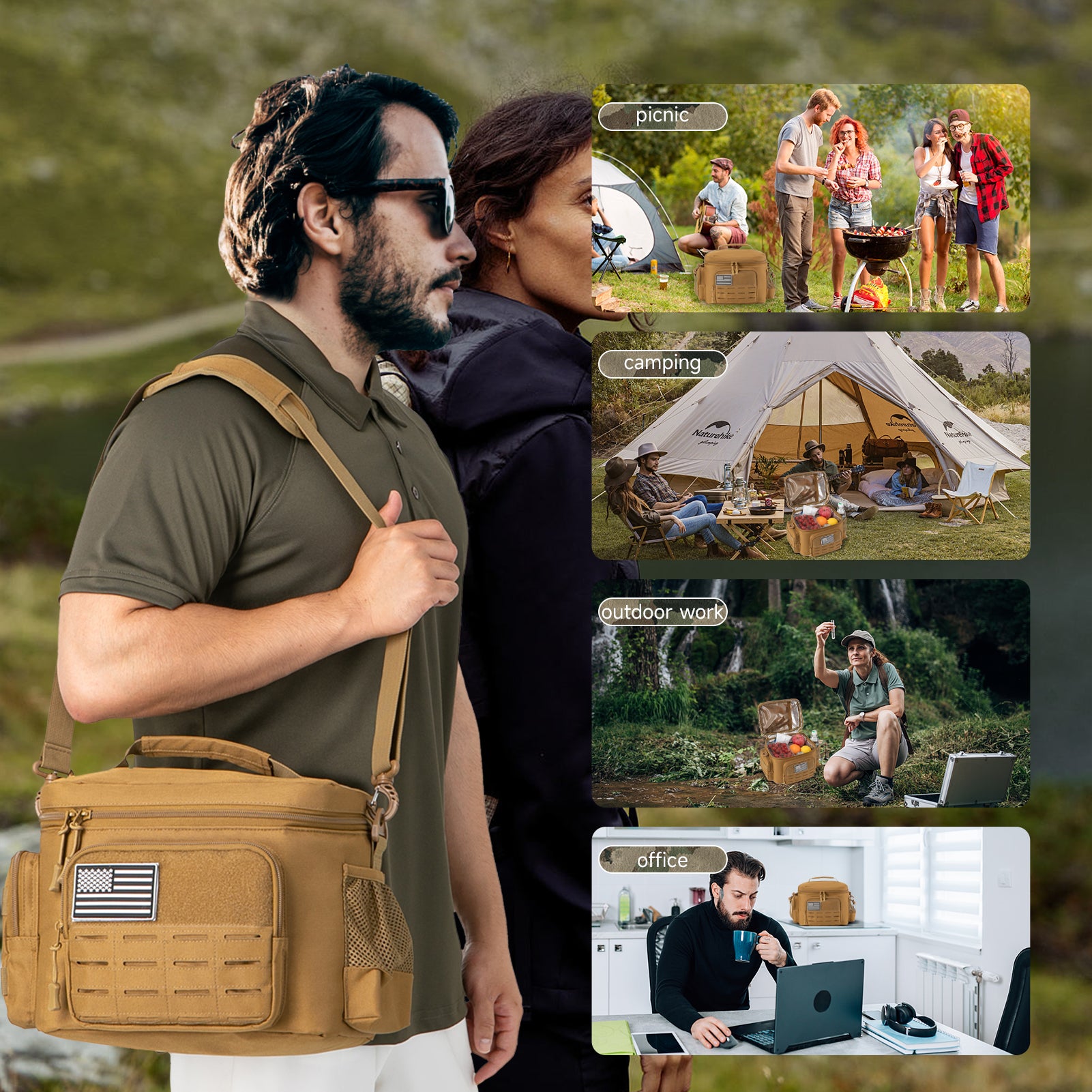 Men's Tactical Lunch Box - Heavy Duty, Leakproof, Insulated