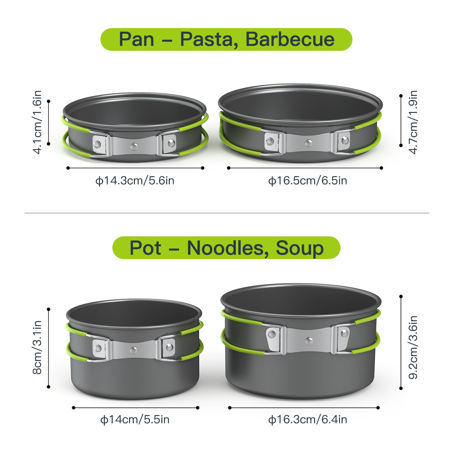 Outdoor Cooking Set: Non-Stick Pots, Pans & Teapot for Camping