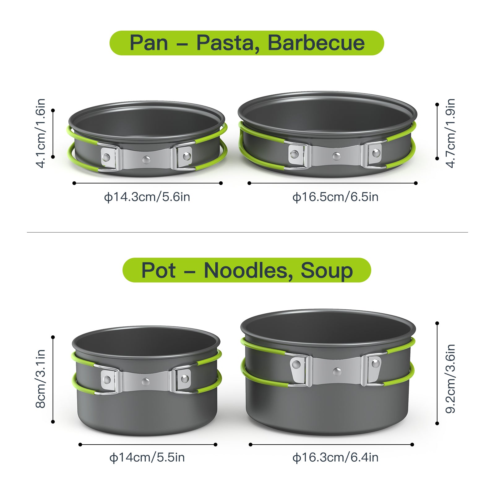 Outdoor Cooking Set: Non-Stick Pots, Pans & Teapot for Camping