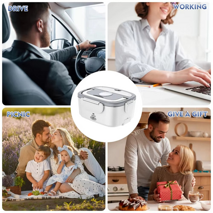 65W Electric Lunch Box Food Warmer 1.5L Leakproof Portable