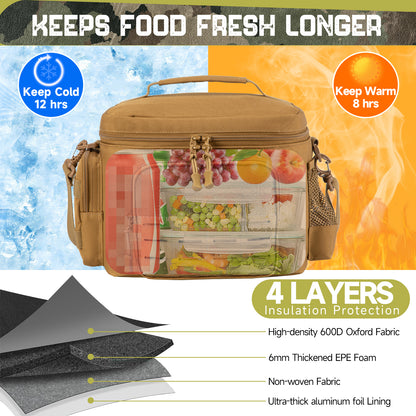 Men's Tactical Lunch Box - Heavy Duty, Leakproof, Insulated