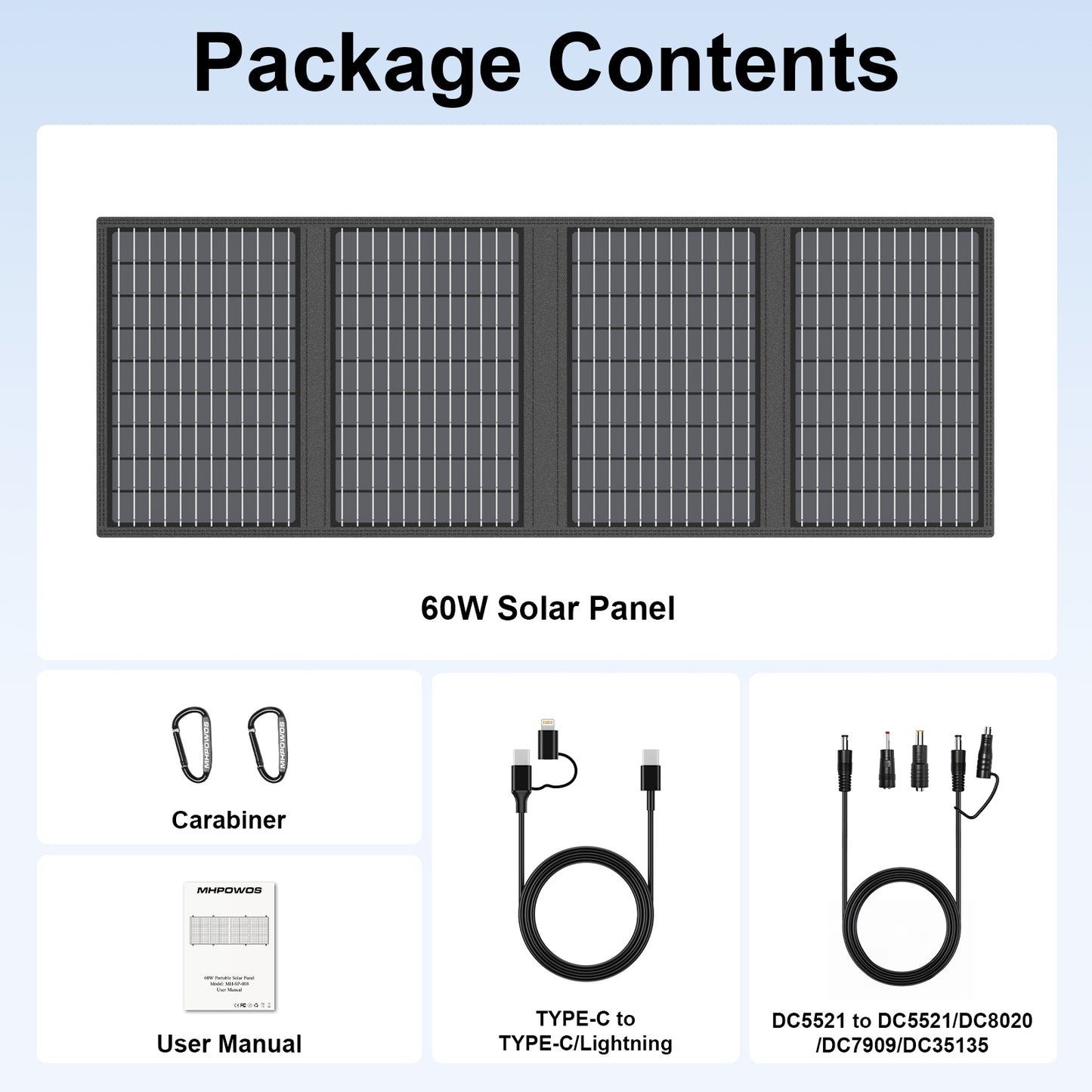 Foldable Solar Charger 45W/60W - USB-C Powerbank Ready