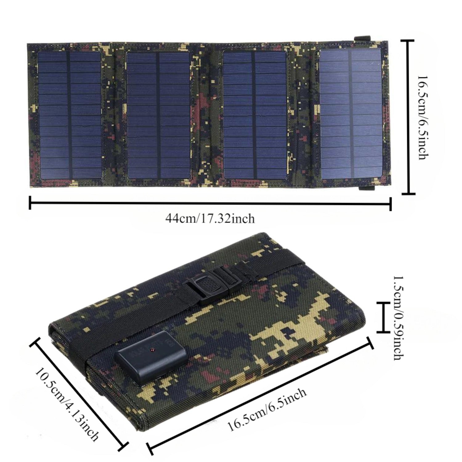 Portable 80W Solar Panel - Foldable USB Charger for Camping