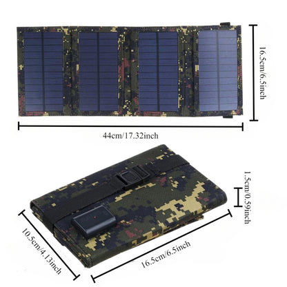 Portable 80W Solar Panel - Foldable USB Charger for Camping