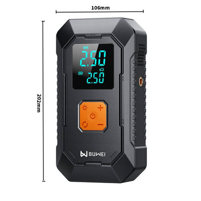 Black electronic device with digital display and control buttons, featuring the brand 'WUWEI'.