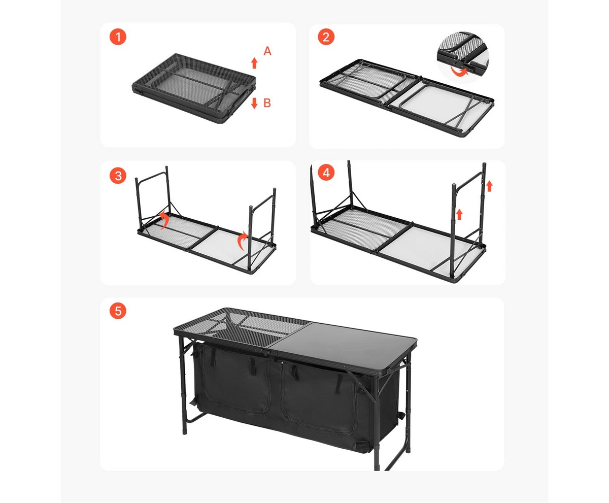 Camping kitchen table assembly guide
