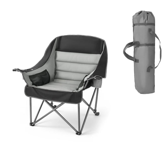 Camping chair with carrying bag on a white background