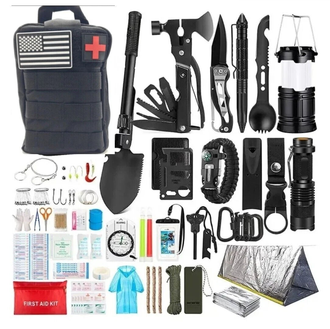 Emergency Survival Kit 250pc Bug Out Bag & First Aid Kit