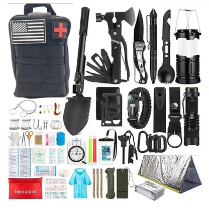 Emergency Survival Kit 250pc Bug Out Bag & First Aid Kit