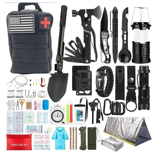 Emergency Survival Kit 250pc Bug Out Bag & First Aid Kit