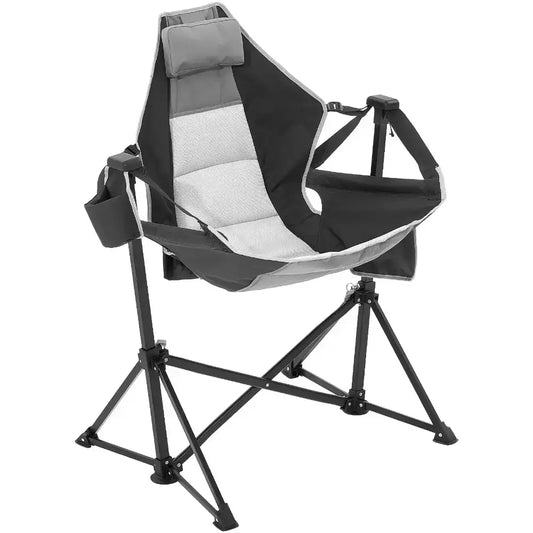 Folding Hammock Camping Chair 300 lb Capacity with Headrest & Cup Holder