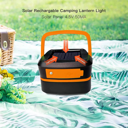 Solar Rechargeable LED Camping Lantern Flashlight
