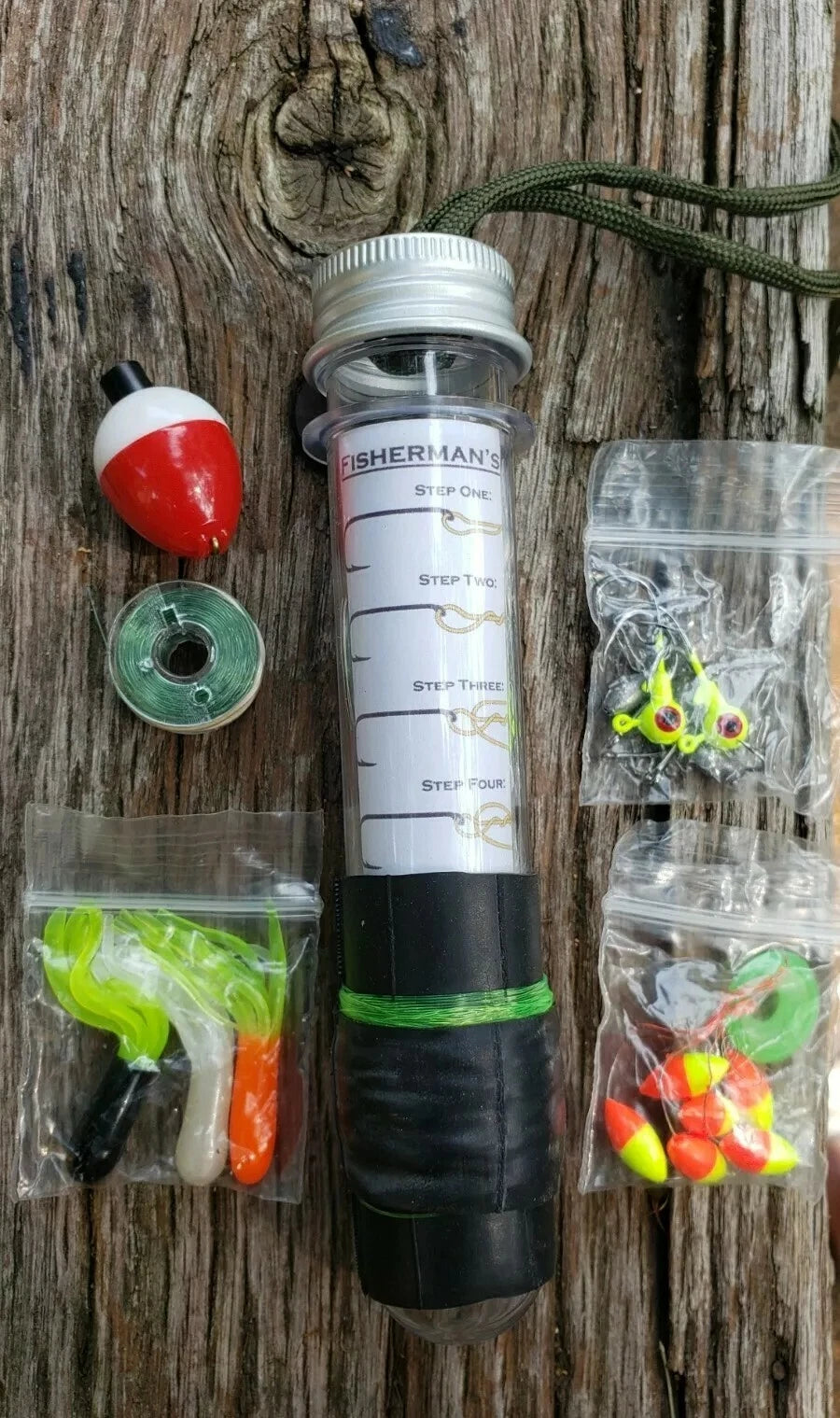 Pocket Reel Survival Fishing Kit for Camping and Bug Out Bags