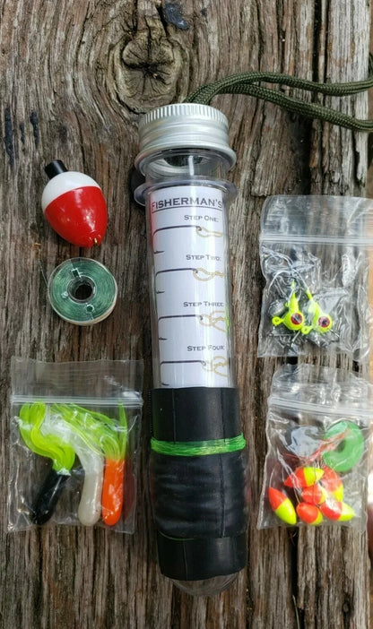 Pocket Reel Survival Fishing Kit for Camping and Bug Out Bags