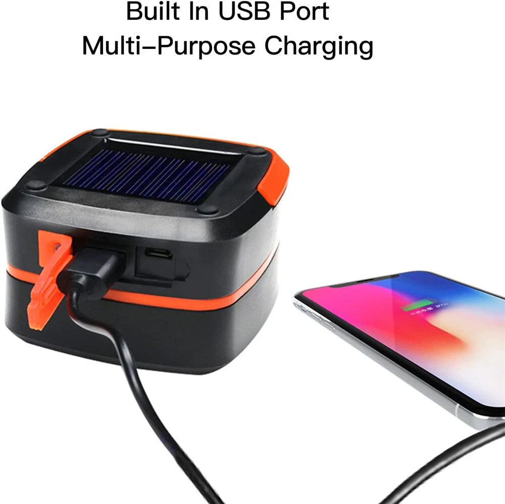 Solar Rechargeable LED Camping Lantern Flashlight