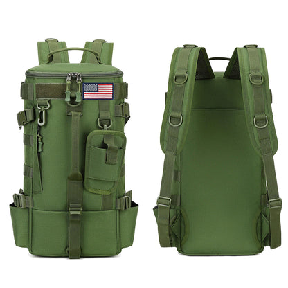 600D Waterproof Fishing Backpack Rod Holder Tackle Bag for Outdoor Use