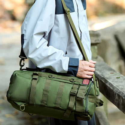 600D Waterproof Fishing Backpack Rod Holder Tackle Bag for Outdoor Use