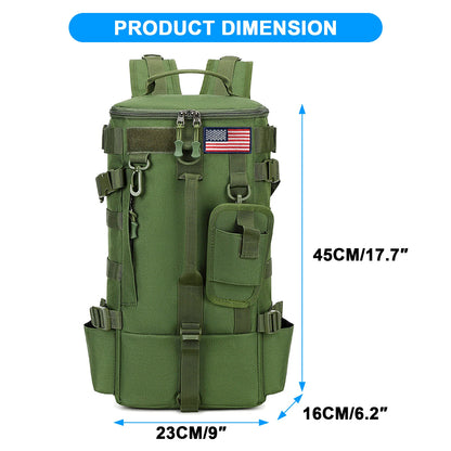600D Waterproof Fishing Backpack Rod Holder Tackle Bag for Outdoor Use