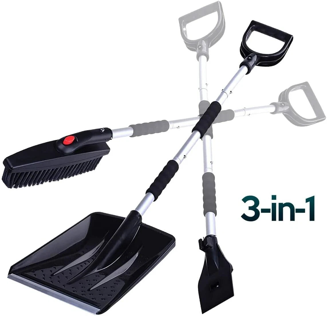 3-in-1 Car Snow Shovel Brush and Ice Scraper Kit