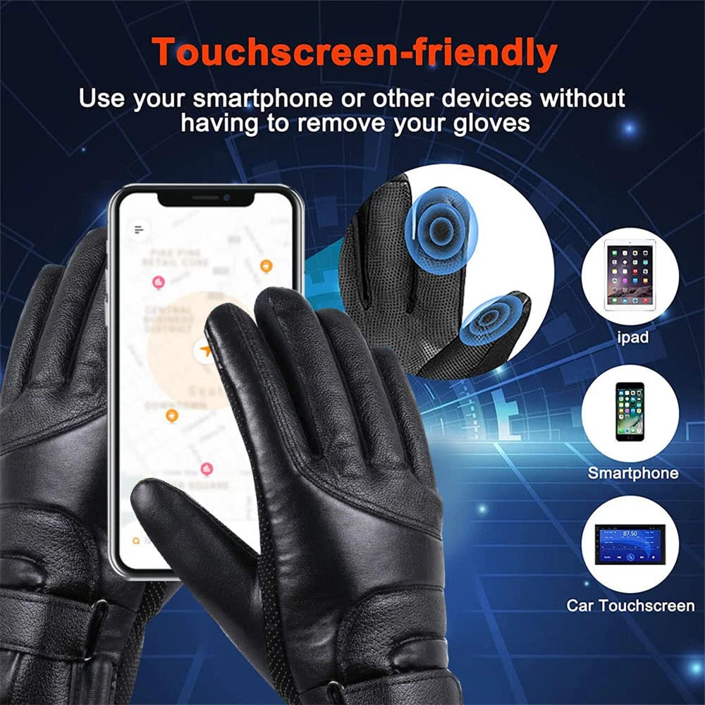 USB Heated Winter Gloves for Skiing Cycling & Outdoor Cold Weather